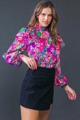 MAKES ME HAPPY WOVEN TOP - Flying Tomato - Flyclothing LLC