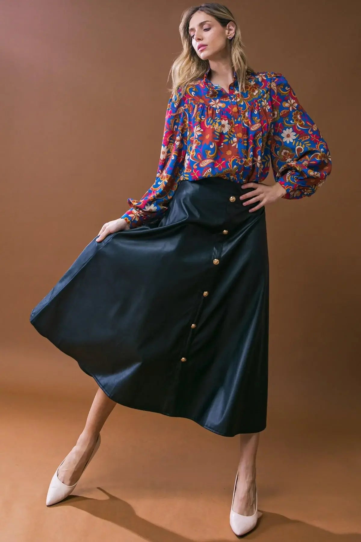 IMPRESSIVE BLOSSOM WOVEN TOP - Flying Tomato - Flyclothing LLC