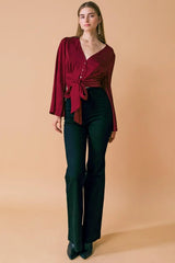 THE RIGHT ADDITION WOVEN TOP - Flying Tomato - Flyclothing LLC