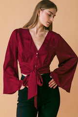 THE RIGHT ADDITION WOVEN TOP - Flying Tomato - Flyclothing LLC