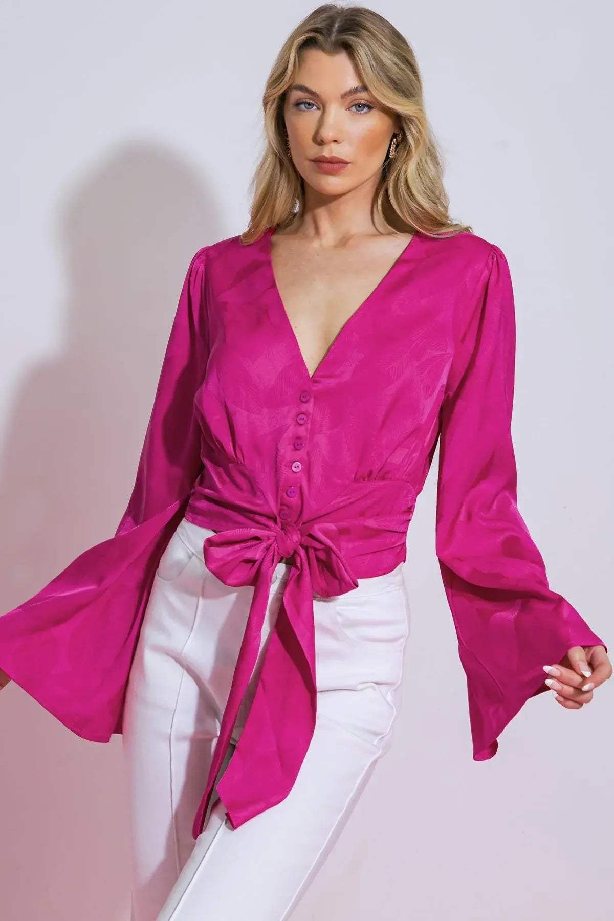 THE RIGHT ADDITION WOVEN TOP - Flying Tomato - Flyclothing LLC