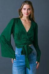 THE RIGHT ADDITION WOVEN TOP - Flying Tomato - Flyclothing LLC