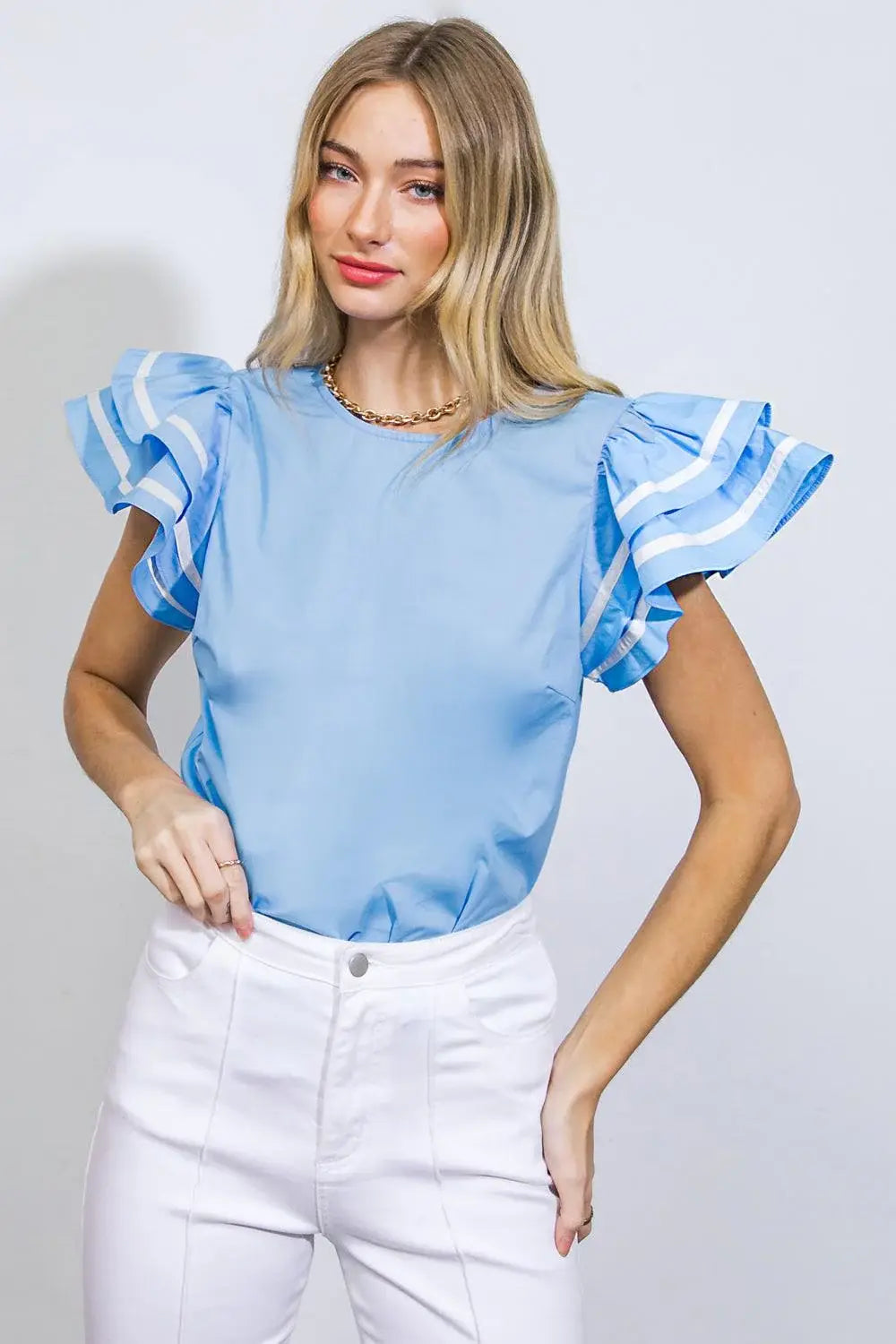 NICE AS CAN BE WOVEN TOP - Flying Tomato - Flyclothing LLC