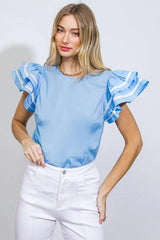 NICE AS CAN BE WOVEN TOP - Flying Tomato - Flyclothing LLC