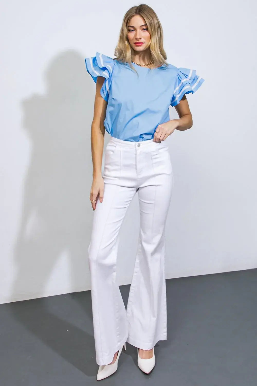 NICE AS CAN BE WOVEN TOP - Flying Tomato - Flyclothing LLC