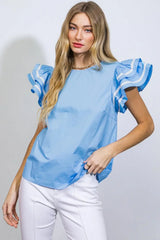 NICE AS CAN BE WOVEN TOP - Flying Tomato - Flyclothing LLC