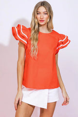 NICE AS CAN BE WOVEN TOP - Flying Tomato - Flyclothing LLC