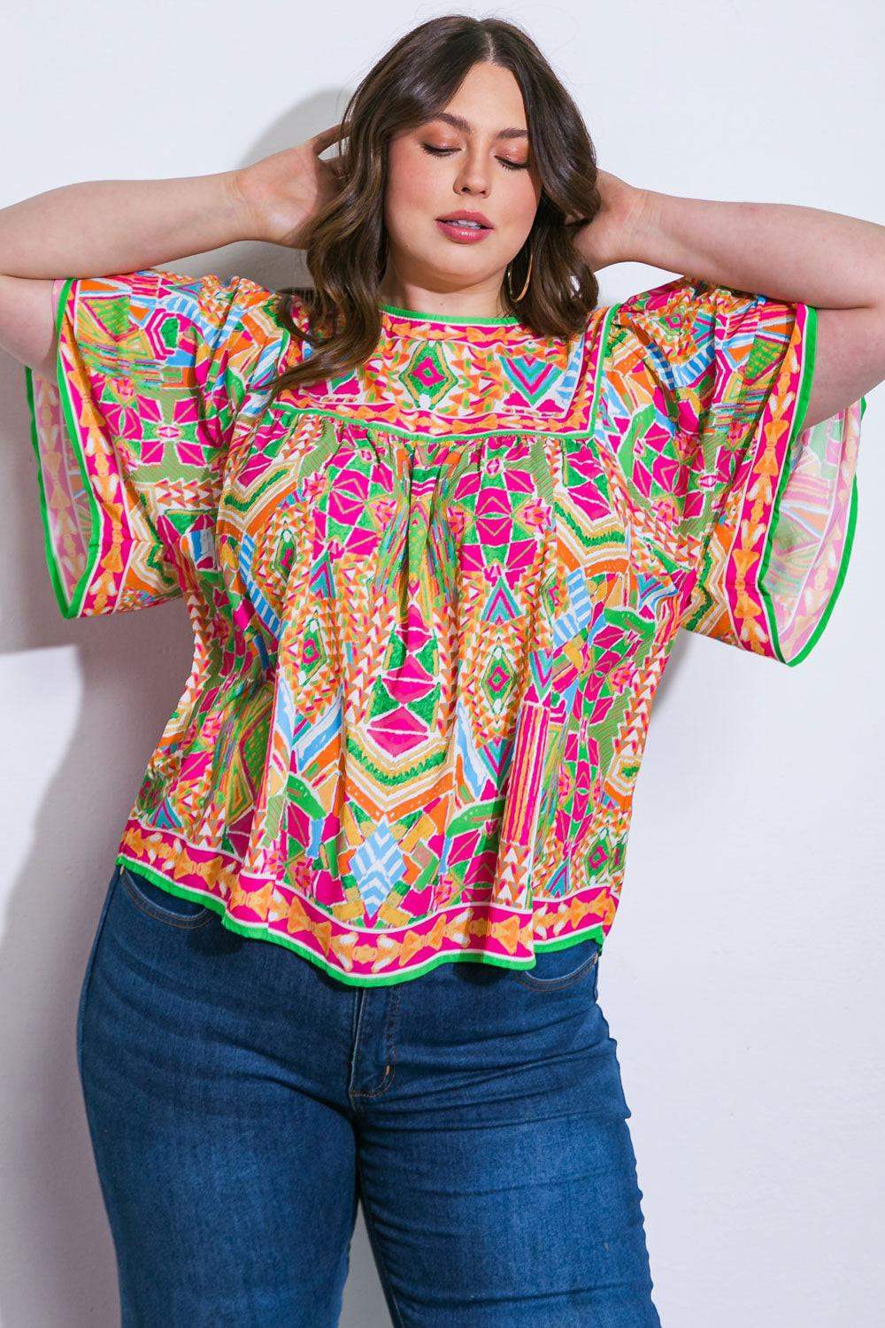 SPARKLY ENERGY WOVEN TOP - Flying Tomato - Flyclothing LLC