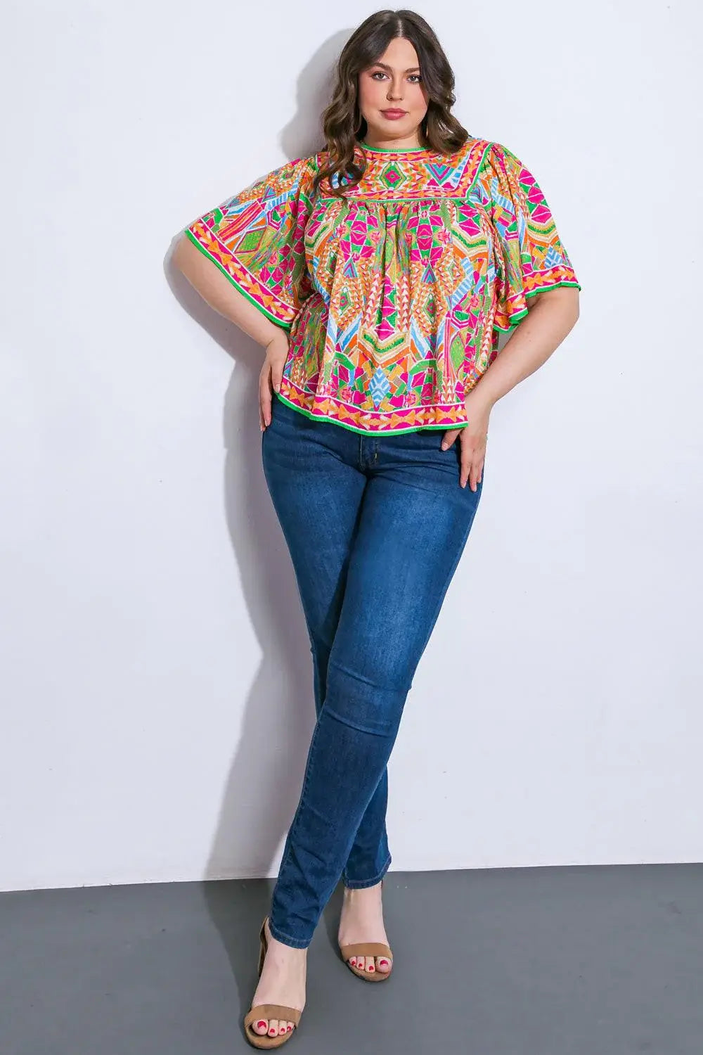 SPARKLY ENERGY WOVEN TOP - Flying Tomato - Flyclothing LLC
