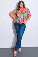 SPARKLY ENERGY WOVEN TOP - Flying Tomato - Flyclothing LLC