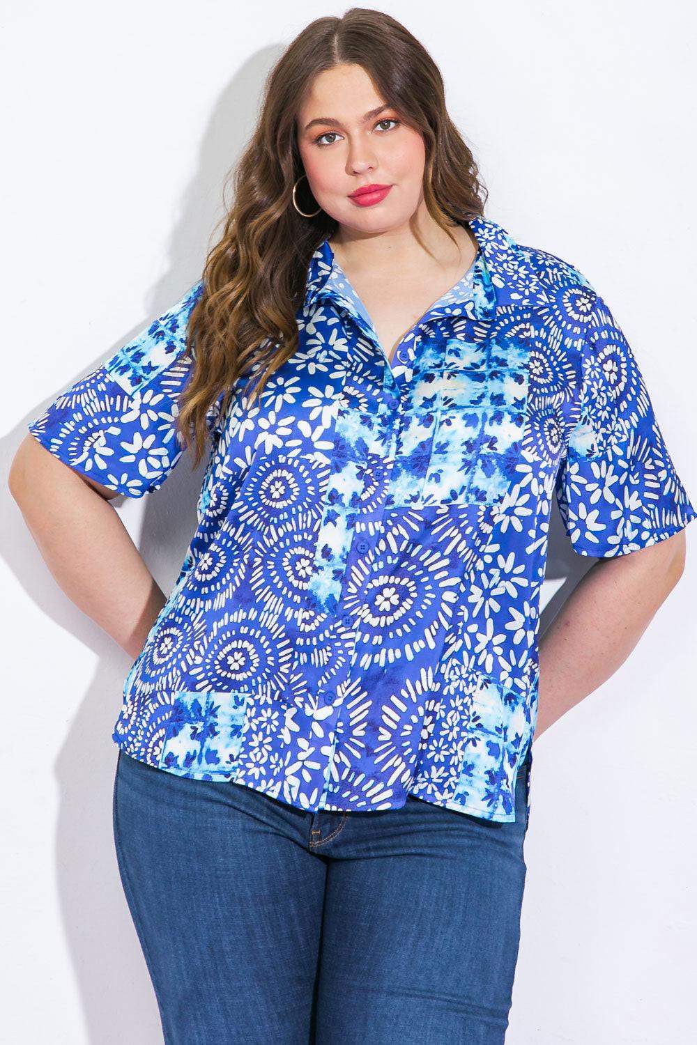 BEAUTIFUL BORDERS WOVEN TOP - Flying Tomato - Flyclothing LLC