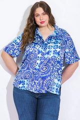 BEAUTIFUL BORDERS WOVEN TOP - Flying Tomato - Flyclothing LLC