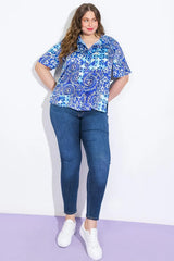BEAUTIFUL BORDERS WOVEN TOP - Flying Tomato - Flyclothing LLC