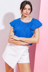 WAVE WHISPERS WOVEN TOP - Flying Tomato - Flyclothing LLC
