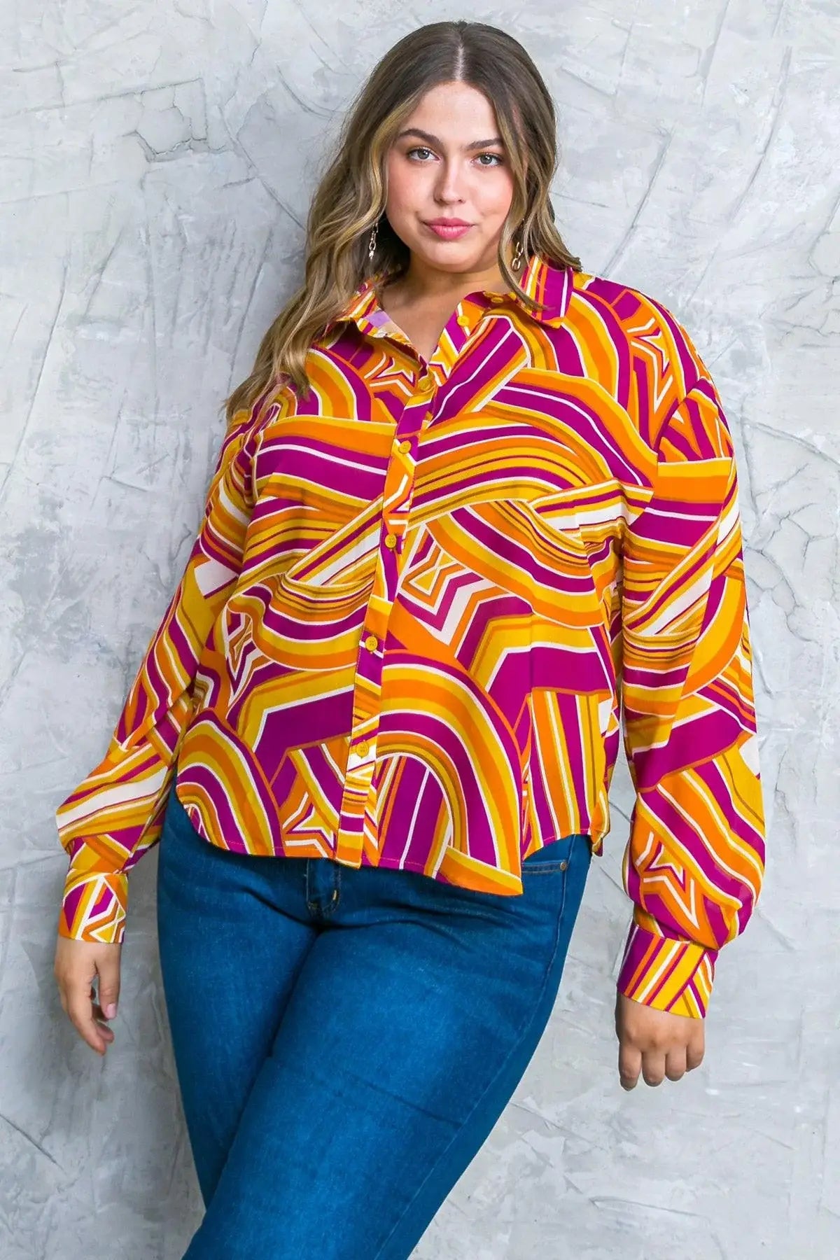 LIVELY CHAM WOVEN TOP - Flying Tomato - Flyclothing LLC