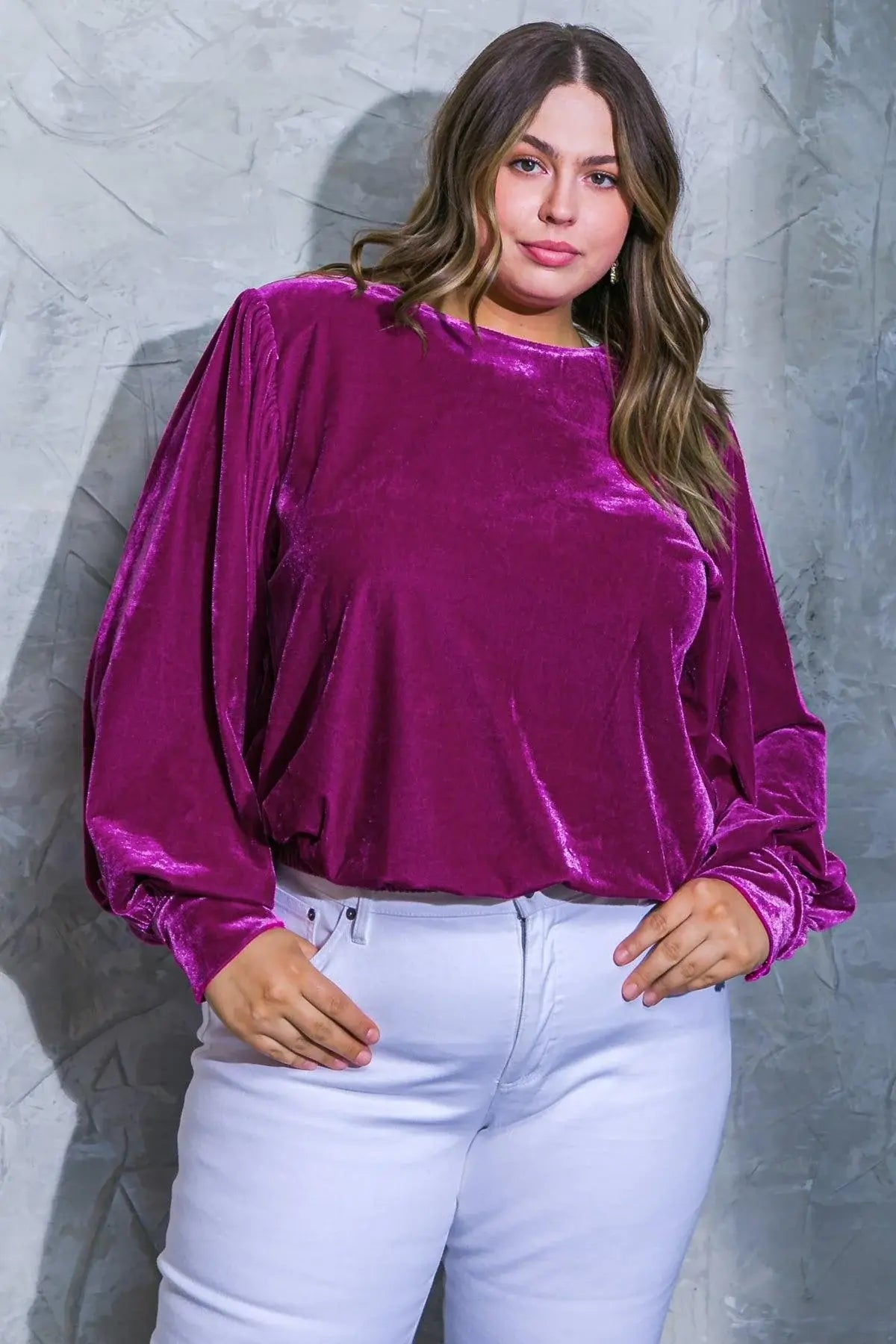IT'S YOUR TIME VELVET TOP - Flying Tomato - Flyclothing LLC