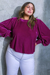 IT'S YOUR TIME VELVET TOP - Flying Tomato - Flyclothing LLC