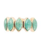 Five Stone Green Turquoise and Golden Bronze Ring - Barse Jewelry - Flyclothing LLC