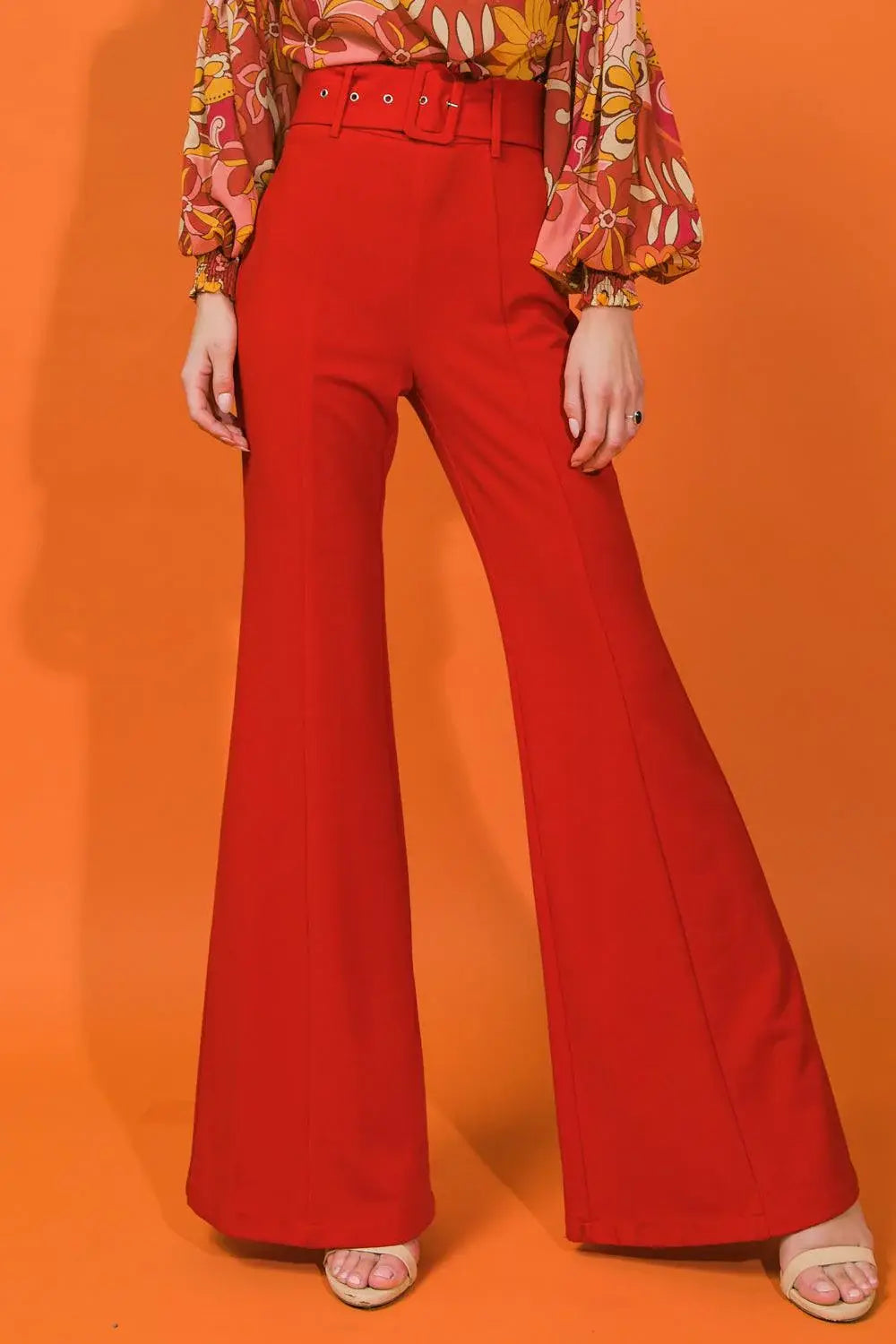 COUNTDOWN THE HOURS WOVEN FLARED PANTS - Flying Tomato - Flyclothing LLC