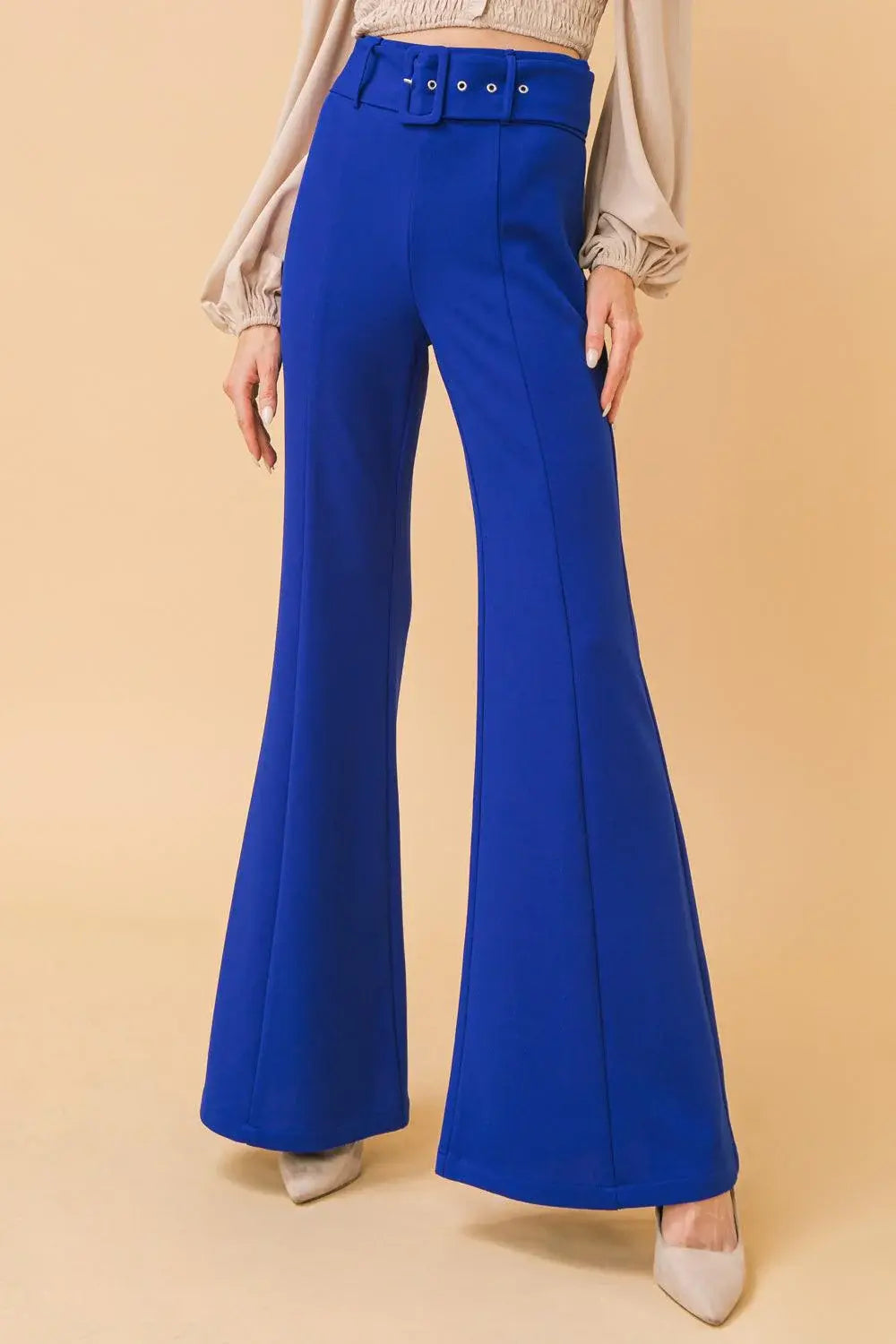 COUNTDOWN THE HOURS WOVEN FLARED PANTS - Flying Tomato - Flyclothing LLC