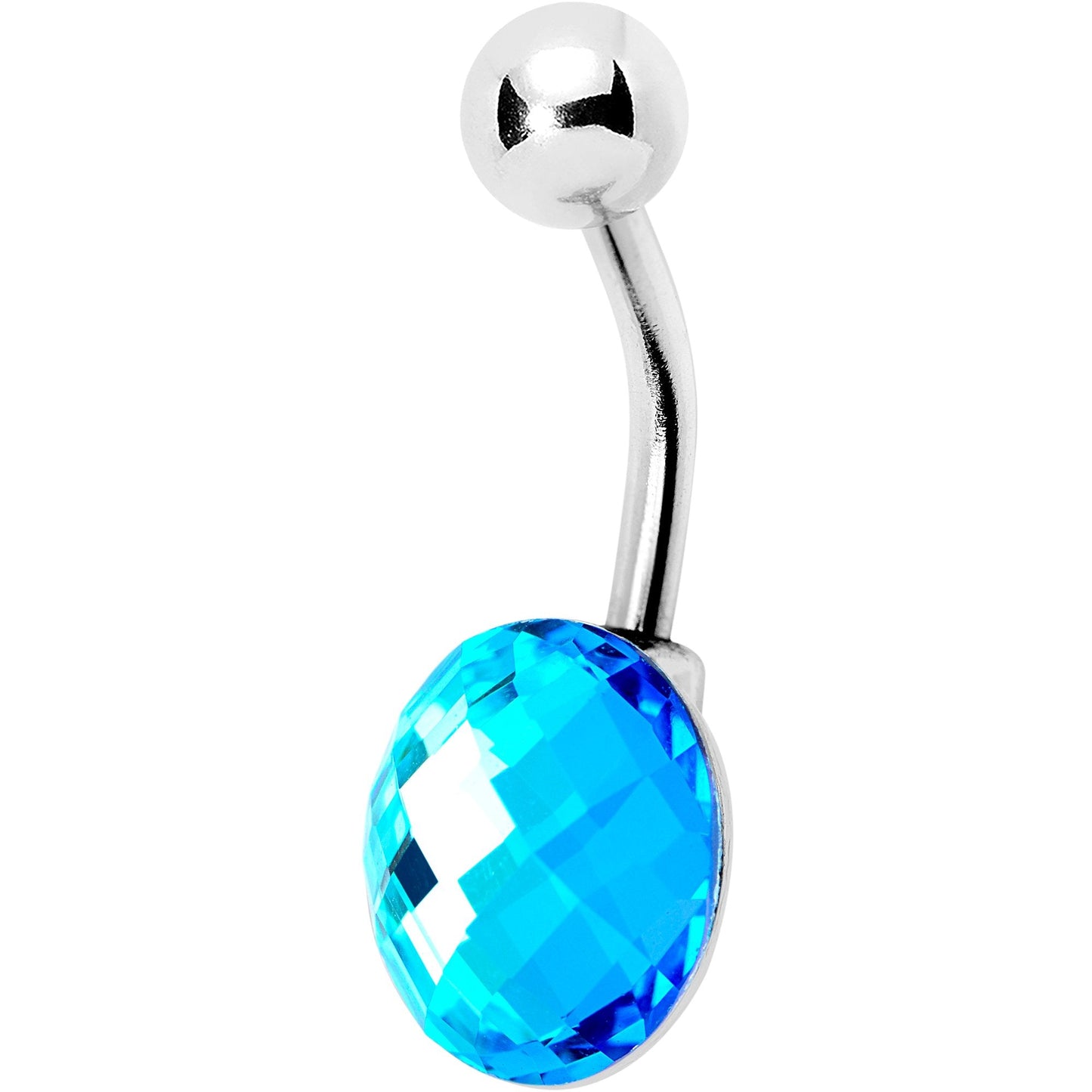 Blue Gem Big Bubble Belly Ring - BodyCandy - Flyclothing LLC