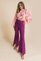 HEY DARLING WOVEN FLARE PANTS - Flying Tomato - Flyclothing LLC