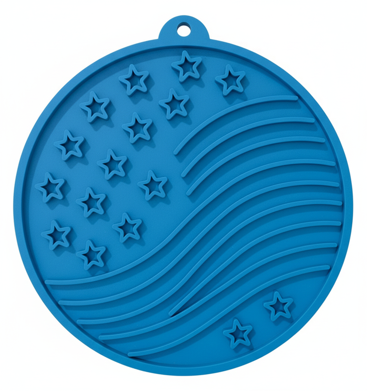 USA-K9 Stars and Stripes Design eMat - Enrichment Lick Mat For Dogs and Cats - with Suction Cups | USA Made - SodaPup/True Dogs, LLC - Flyclothing LLC