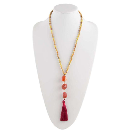 Flame Tassel Necklace - Barse Jewelry - Flyclothing LLC
