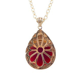 Flamenco Pink Magenta Agate Golden Pendant Necklace - Barse Jewelry