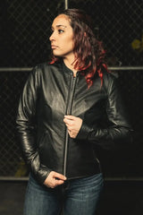 Flashback - Women's Motorcycle Leather Jacket - First Manufacturing Company - Flyclothing LLC
