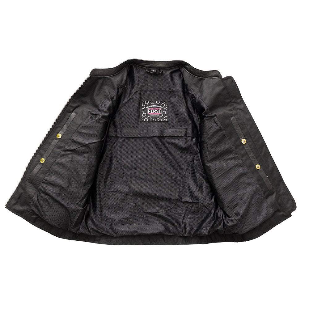 Flashback - Women's Motorcycle Leather Jacket - First Manufacturing Company - Flyclothing LLC