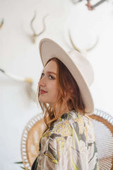 Flat Brim Buckle Hat - Boho Clothing and Accessories - Flyclothing LLC