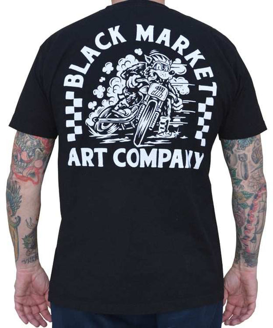 Black Market Art Company Flat Track Men's T-Shirt - Black Market Art Company - Flyclothing LLC
