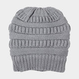 Fleece Lining Soft Cable Knit Bean Hat - Madeline Love - Flyclothing LLC