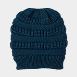 Fleece Lining Soft Cable Knit Bean Hat - Madeline Love - Flyclothing LLC
