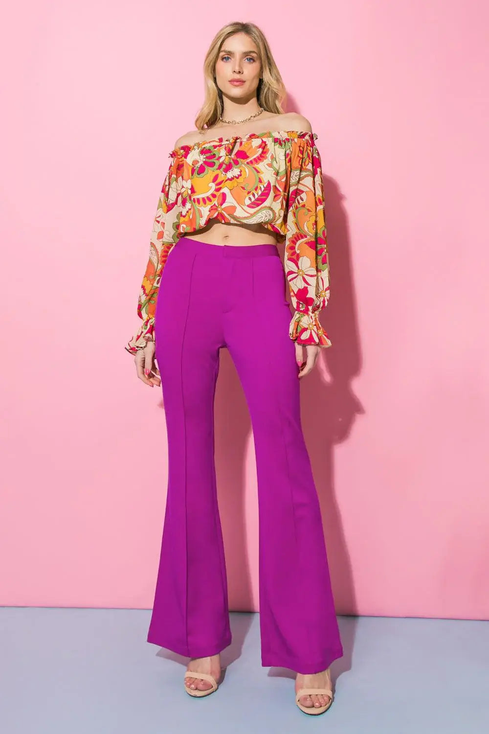 DEPTHS OF BEAUTY FLARE PANTS - Flying Tomato - Flyclothing LLC