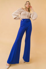 COUNTDOWN THE HOURS WOVEN FLARED PANTS - Flying Tomato - Flyclothing LLC