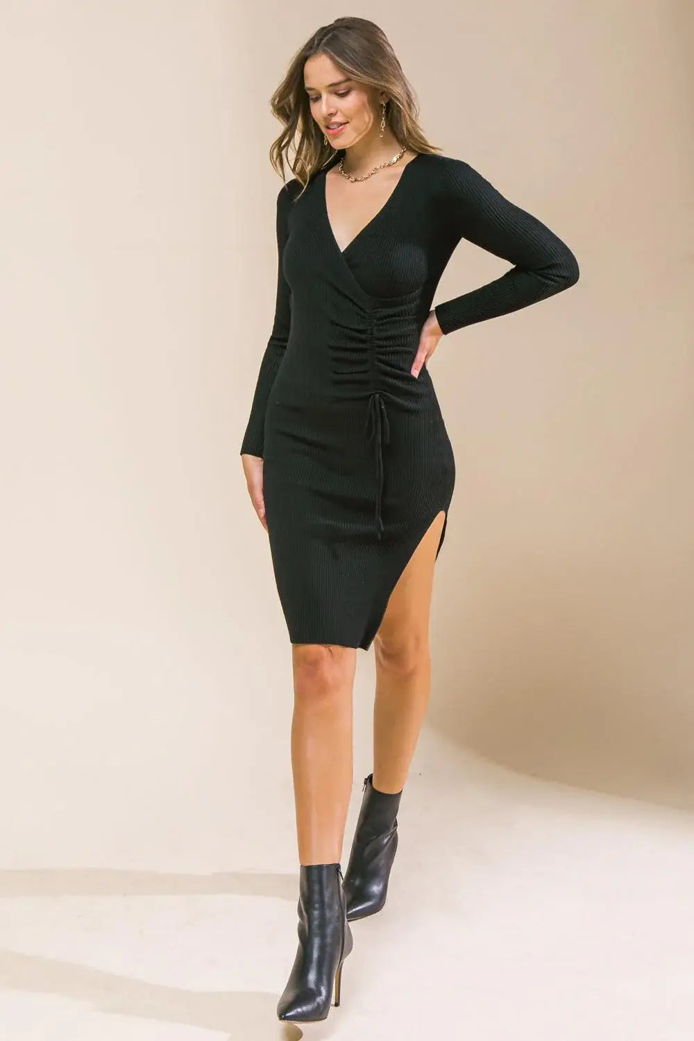 STYLE SIGN SWEATER DRESS - Flying Tomato - Flyclothing LLC