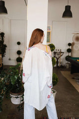 Lightweight Anemone Kimono – Floral Elegance for Any Occasion - Boho Clothing and Accessories - Flyclothing LLC