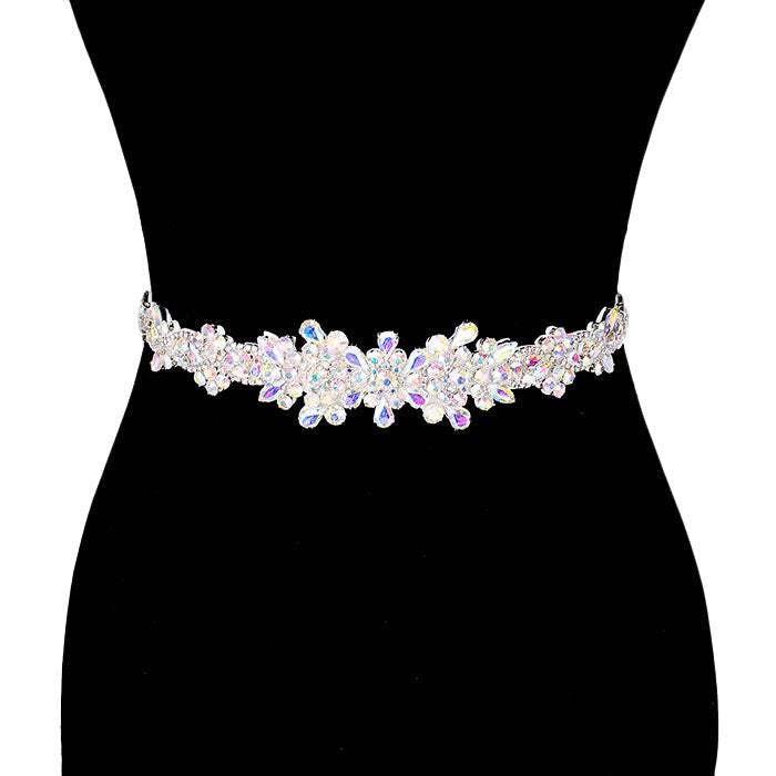 Floral Sash Ribbon Bridal Wedding Belt Headband - Madeline Love - Flyclothing LLC