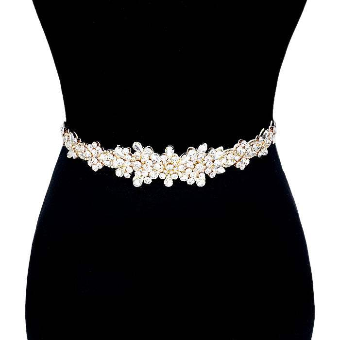 Floral Sash Ribbon Bridal Wedding Belt Headband - Madeline Love - Flyclothing LLC