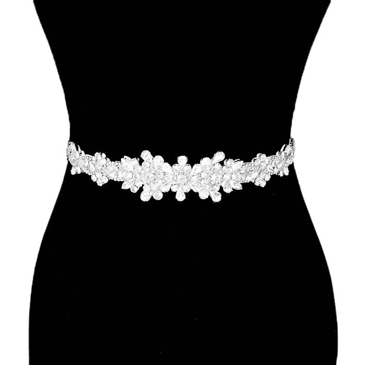 Floral Sash Ribbon Bridal Wedding Belt Headband - Madeline Love - Flyclothing LLC