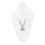 Squash Blossom Statement Blue Turquoise and Sterling Silver Necklace