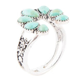 Floral Blue Turquoise and Sterling Silver Ring - Barse Jewelry - Flyclothing LLC