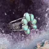 Floral Blue Turquoise and Sterling Silver Ring - Barse Jewelry - Flyclothing LLC