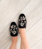 Floral Island Flats in Black
