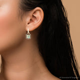 Flourish Blue Turquoise Golden Drop Earrings
