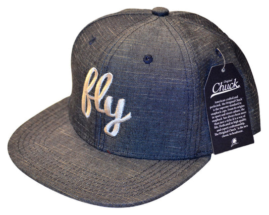 Fly Denim & Silver Snap Back Hat