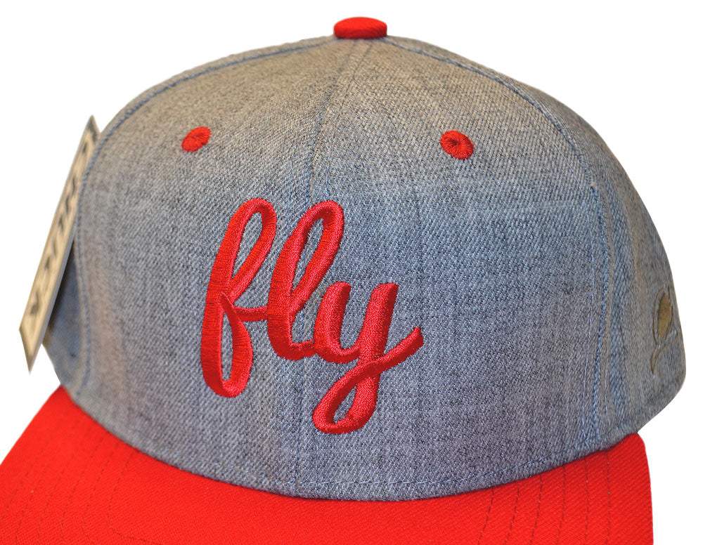 Fly Red & Gray Dual Color Snap Back Hat - Fly Watches - Flyclothing LLC