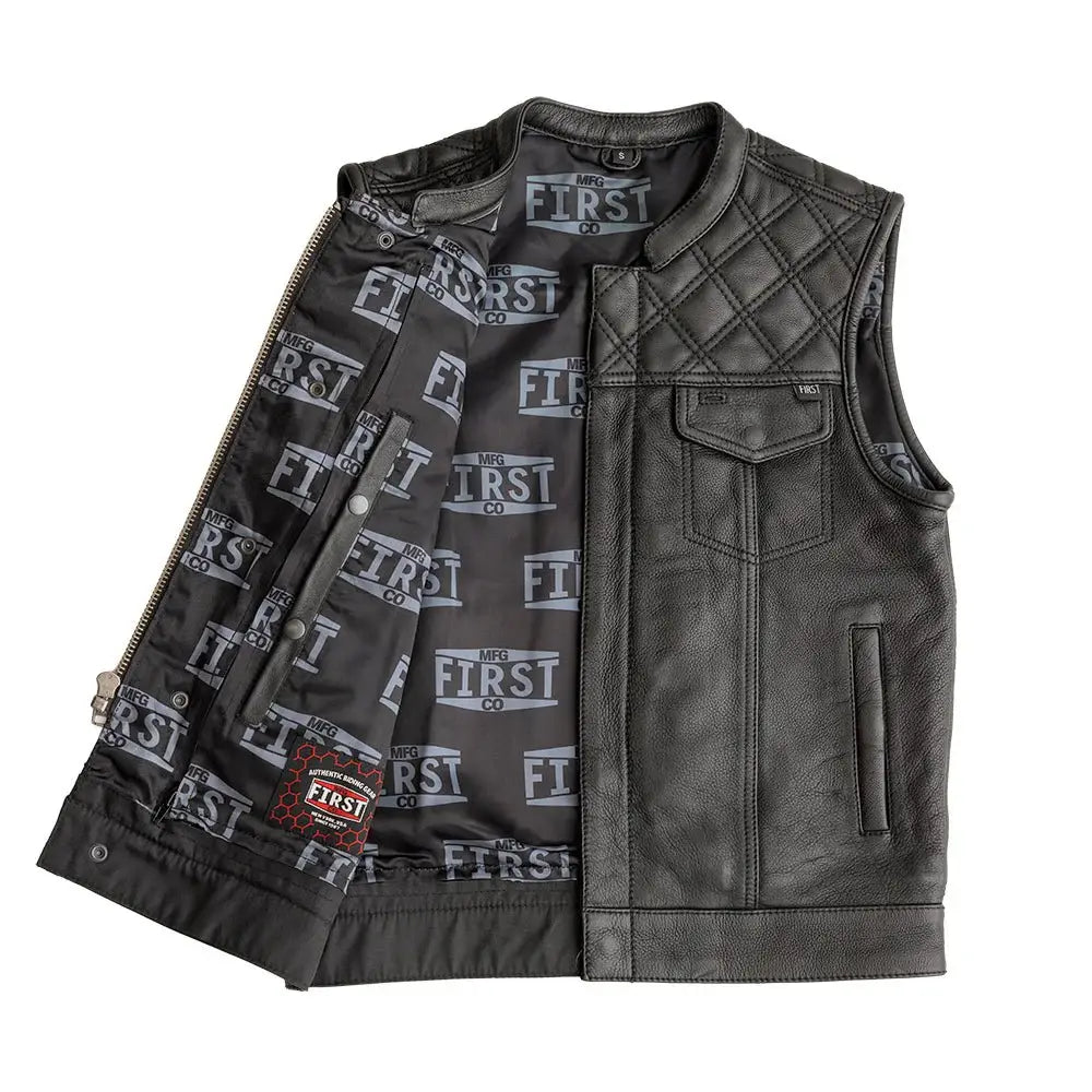 FMCo Men's Signature Leather Vest - First Manufacturing Company - Flyclothing LLC
